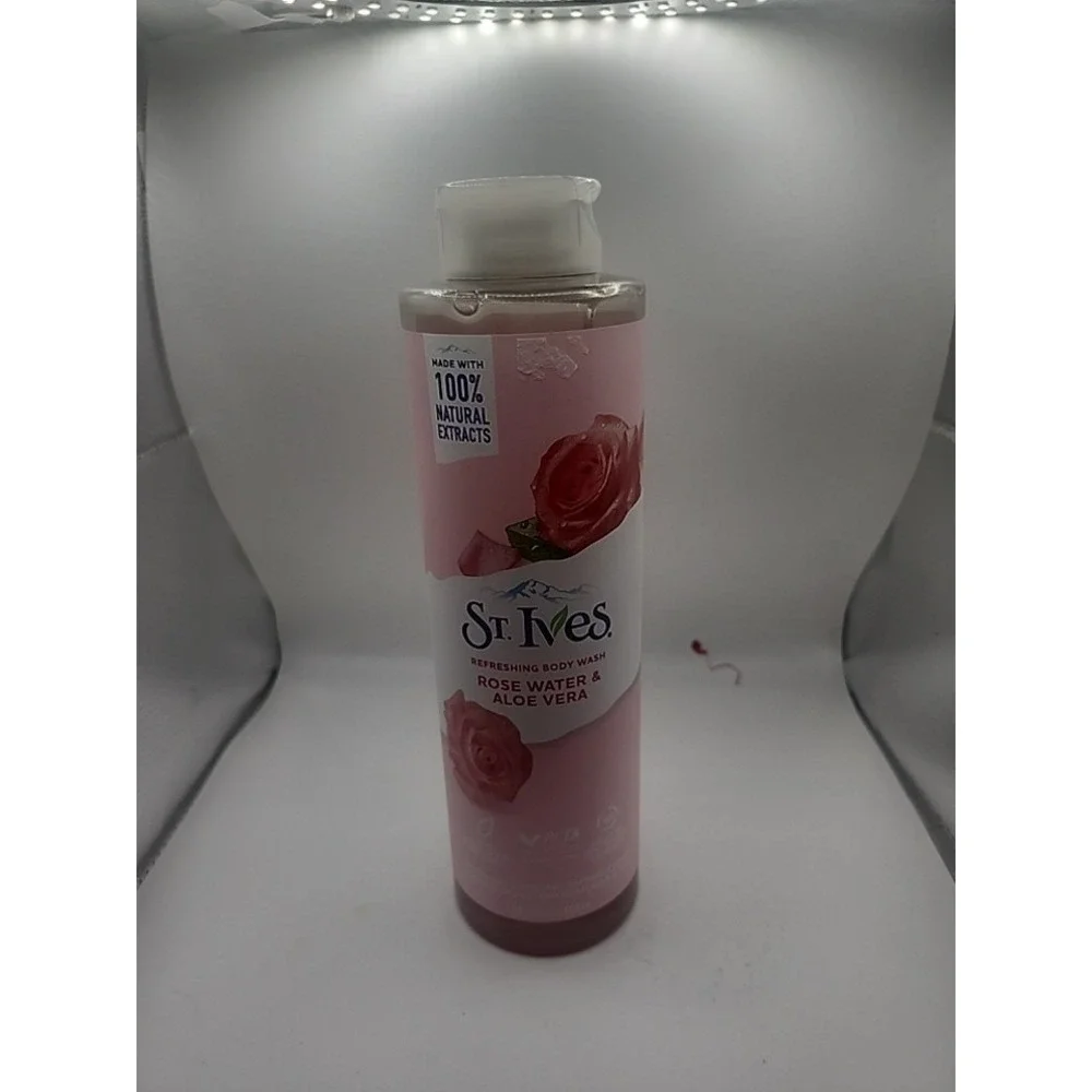 NEW ST. IVES ROSE WATER AND ALOE VERA BODY WASH 22 FL OZ